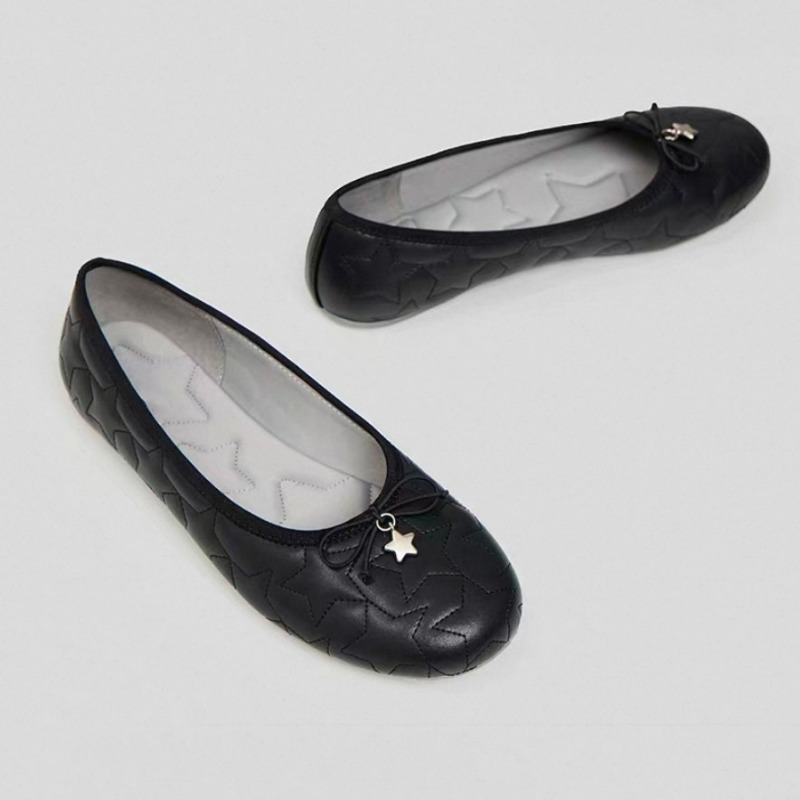 Embroidery Flat Shoes - Zapatos de Ballet con Lazos -