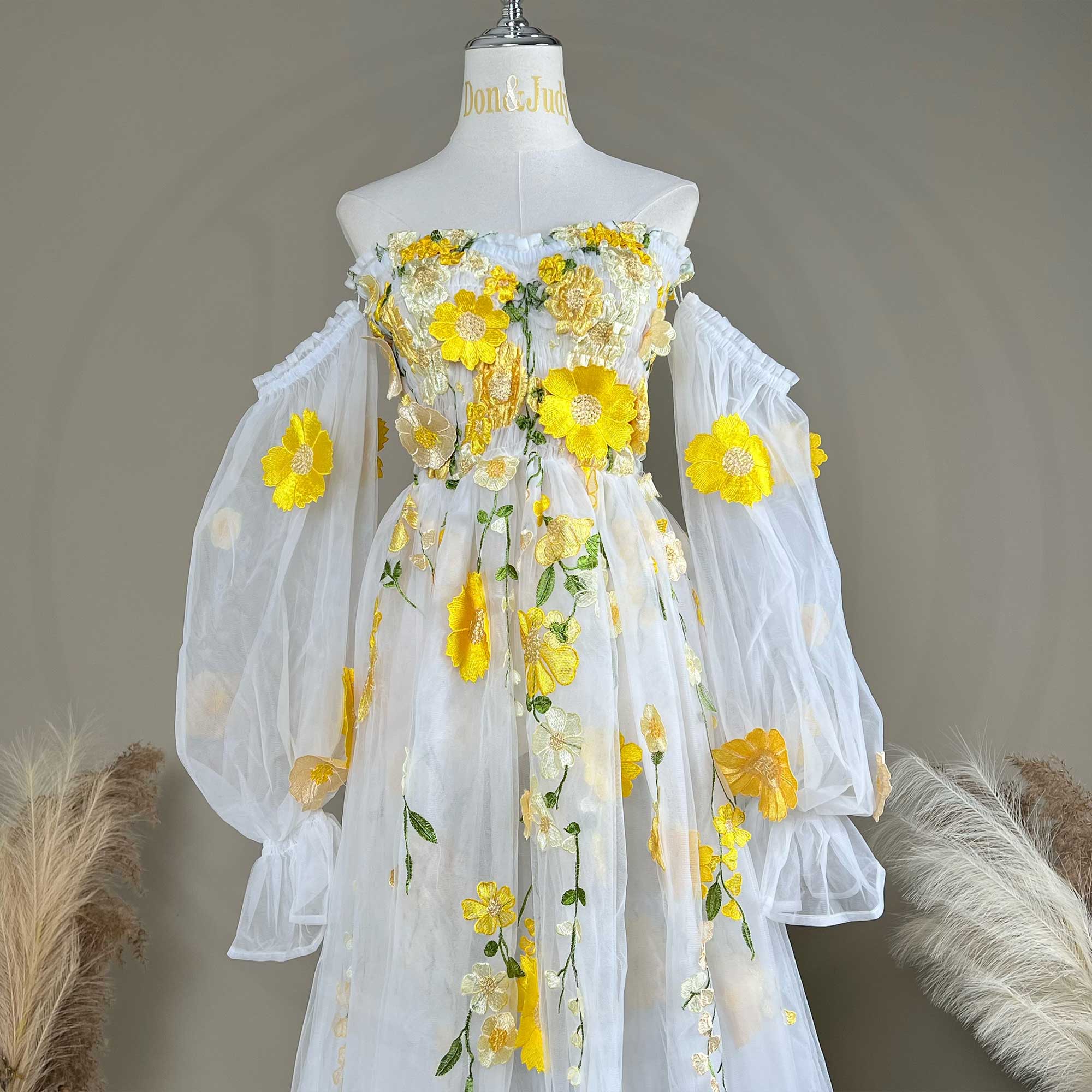 Vestido de organza colorido de - Embroidery Daisy reseña y precio