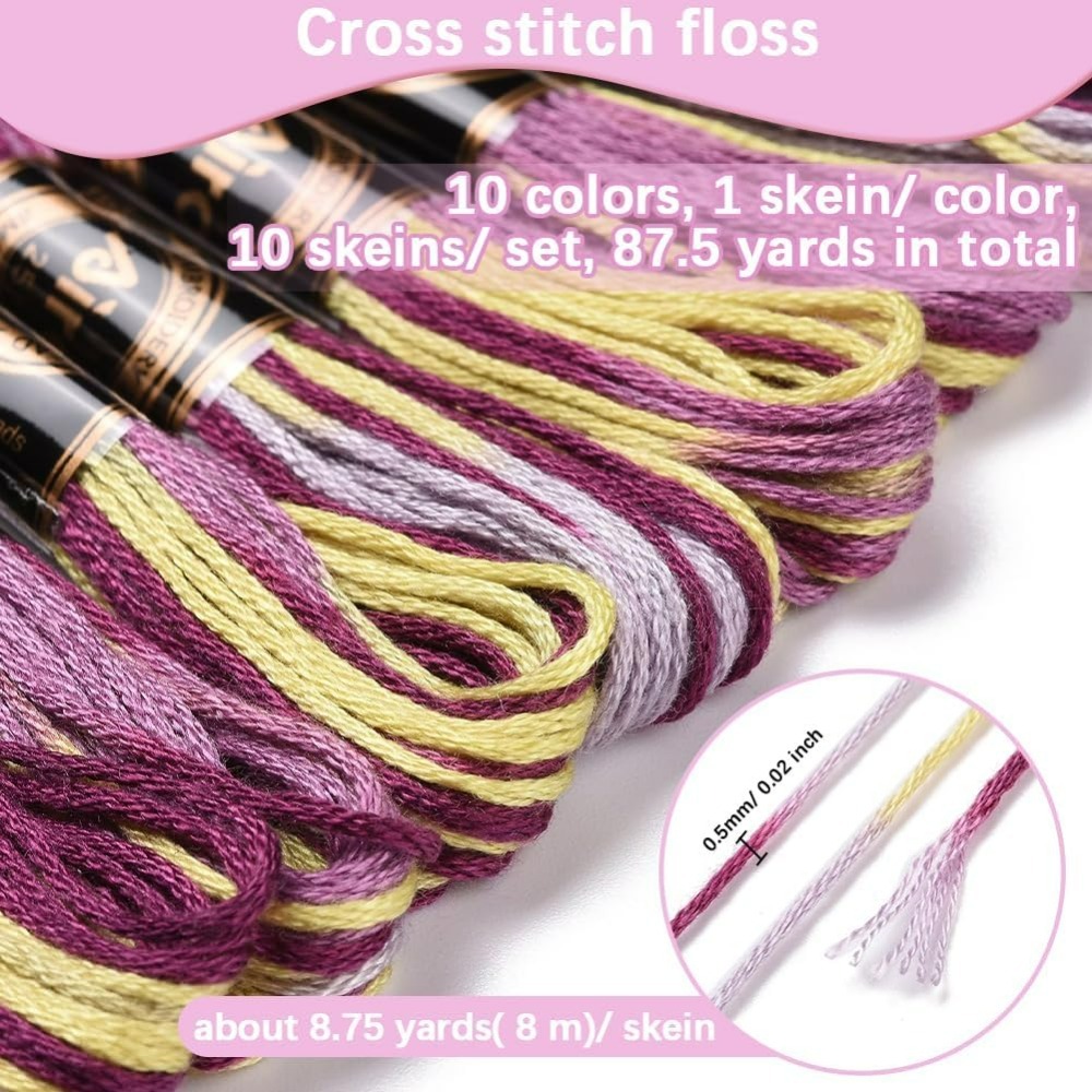6 hebras de hilo de bordar mor - Embroidery Gift reseña y precio