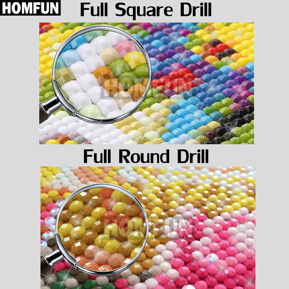 HOMFUN-pintura de diamante 5d  - Embroidery Daisy reseña y precio