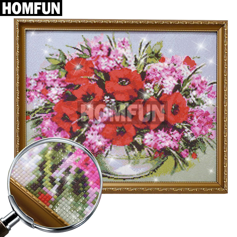 HOMFUN-pintura de diamante 5d  - Embroidery Daisy reseña y precio