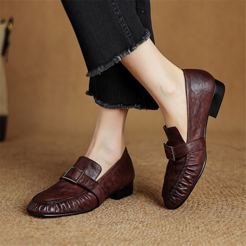 Zapatos de tacón grueso para M - Embroidery Flat Shoes reseña y precio