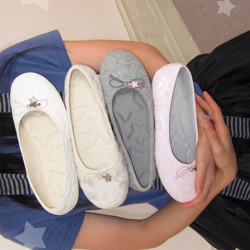 Zapatos de Ballet con Lazos -  - Embroidery Flat Shoes reseña y precio