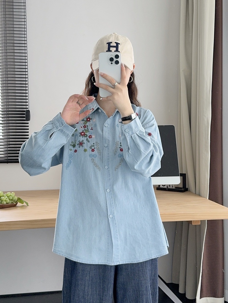 Camisas de mezclilla Harajuku  - Embroidery Jeans reseña y precio