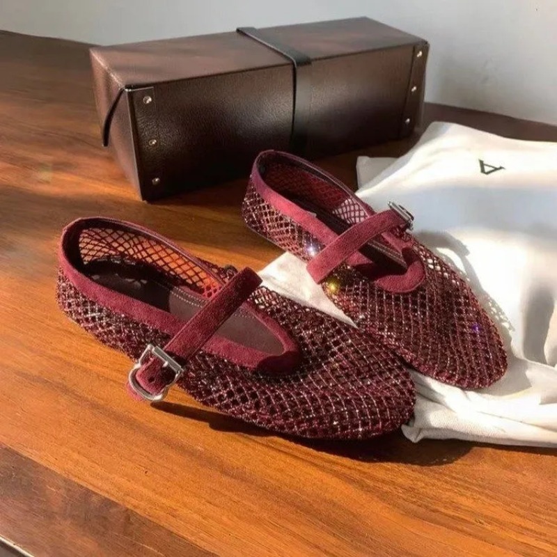 Sandalias Baotou con Pedrería  - Embroidery Flat Shoes reseña y precio